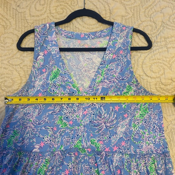 Adorable Lilly Pulitzer Cotton Sleeveless Tiered Dress Large - Picture 6 of 7